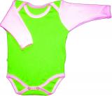 Kojenecké body  zelená + bílá