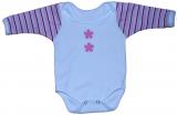 Kojenecké body proužek + kytička II new