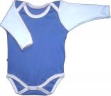 Kojenecké body  sv.modrá + bílá 