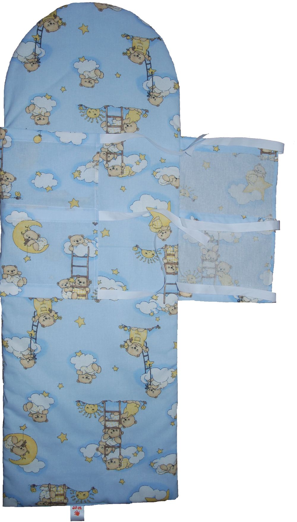 Klasická zavinovačka medvídci modrá