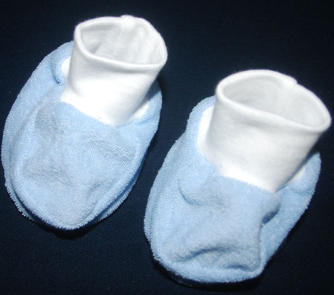 Úpletové capáčky froté světle modrá 56 - 68