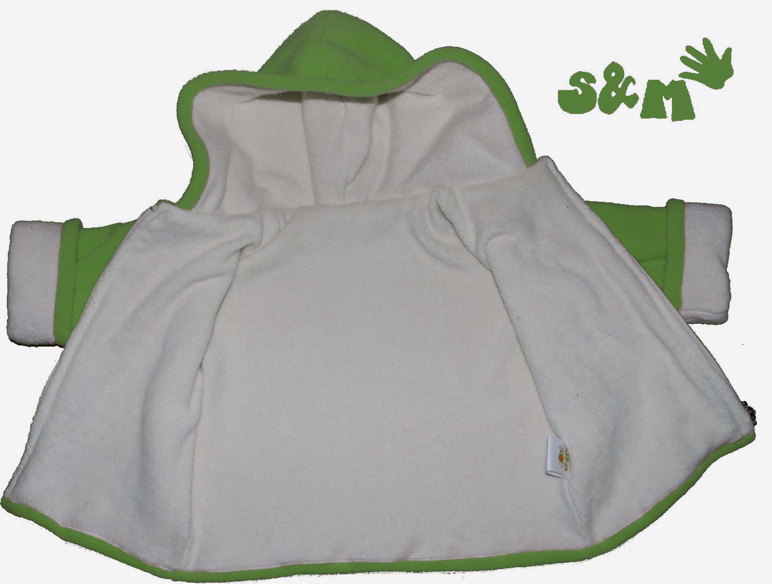 kojenecká / dětská fleecová zimní bunda s beránkem zelená