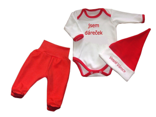 kojenecká souprava Vánoce "jsem dáreček" 56