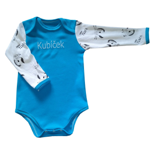 Kojenecké body se jménem na přání zebra 56