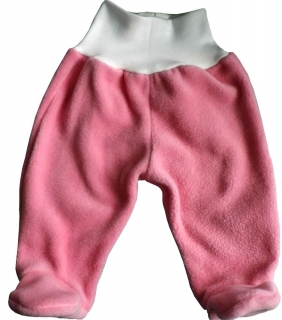 Polodupačky zimní růžové fleece 56