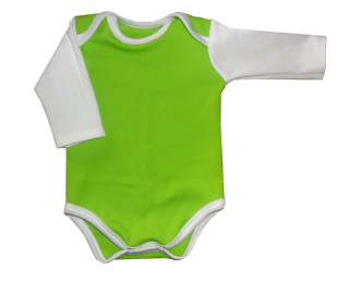 Kojenecké body  zelená + bílá