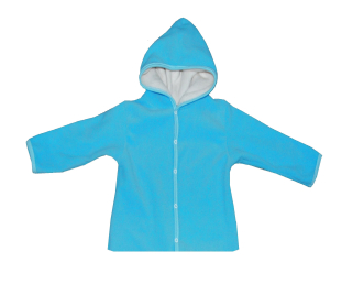 zimní kabátek fleece tyrkysový