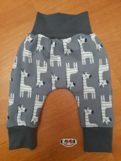 Úpletové tepláčky baggy Žirafa