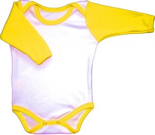 Kojenecké body bílá + žlutá